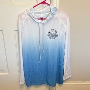 Lake Tomahawk Blue and White Hoodie